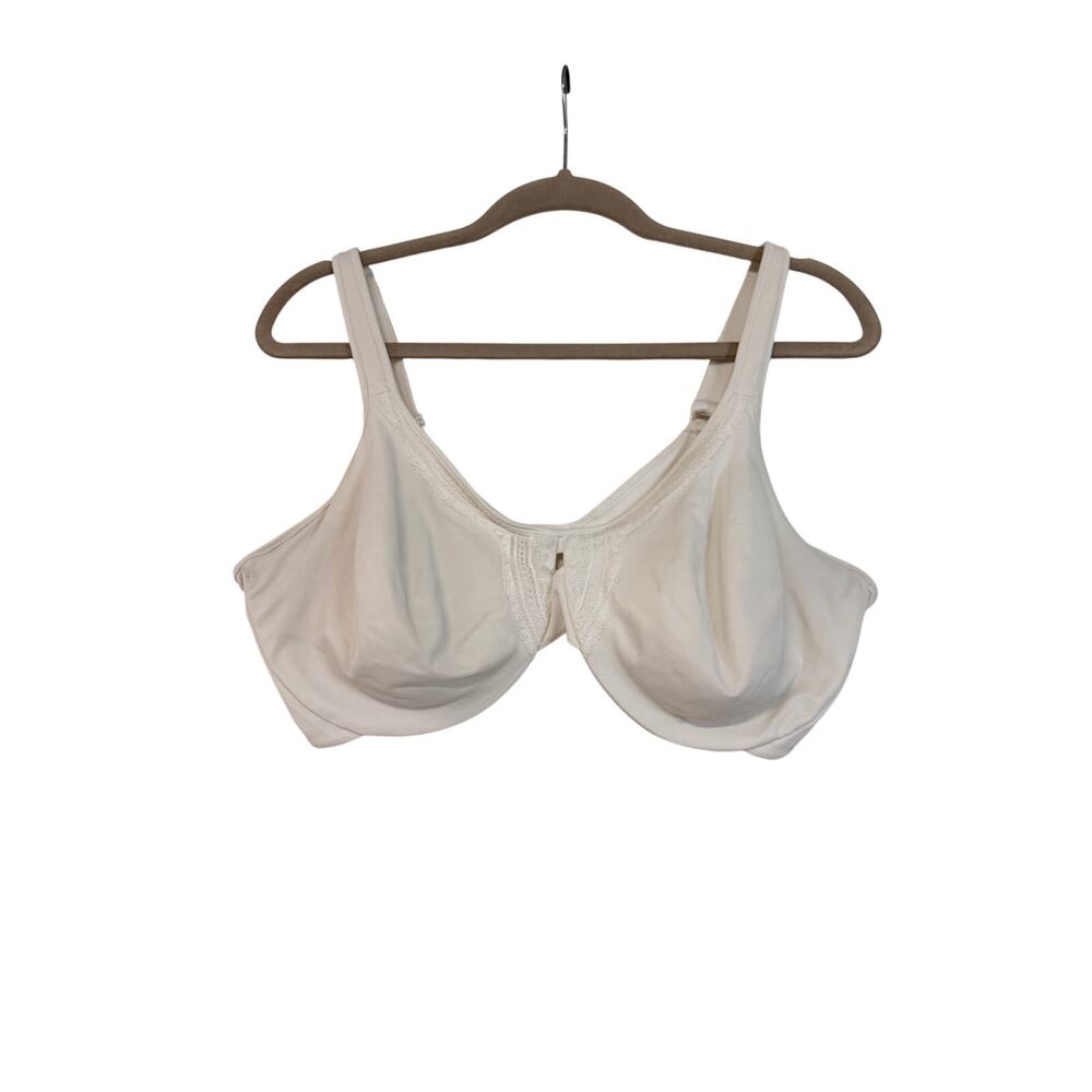 Olga by Warner's Women's White Underwire Full Coverage Bra 44D Lace Detail